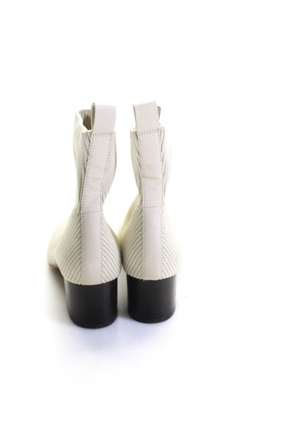 Everlane Womens Knit Day  Weather Boots Bone White Size 9