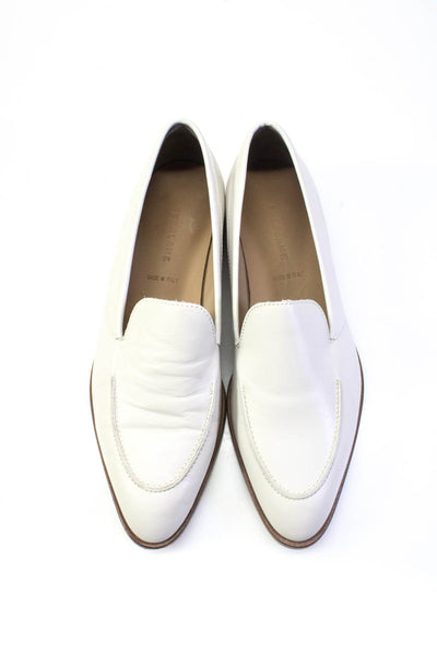 Everlane Womens The Modern Oxfords Loafers White Size 10
