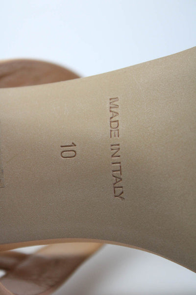 Everlane Womens Double Strap Heeled Sandals Tan Size 10