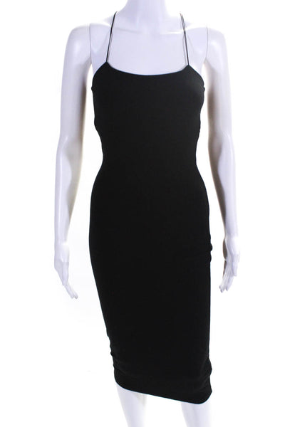 T Alexander Wang Womens Strappy Square Neck Sheath Dress Black Size Extra Small