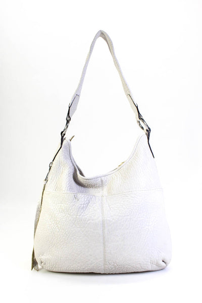 Aimee Kestenberg Womens Zipper Detailed Shoulder Bag White