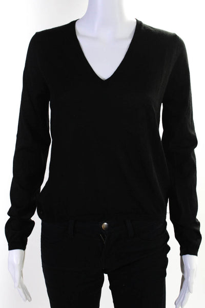Nobili Women's Long Sleeve V Neck Pullover Sweater Black Size XL With Tags