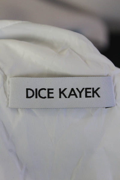 Dice Kayek Women's Hooded Drawstring Jacket Dark Green Size 36