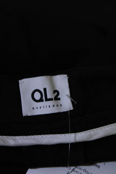 QL2 Women's Stretch Straight Leg Trousers Pants Brown Size 40