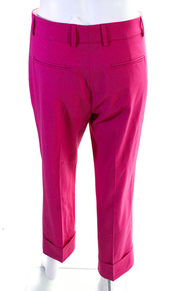 QL2 Women's Monet Straight Leg Pants Trousers Fuxia/Pink Size 40