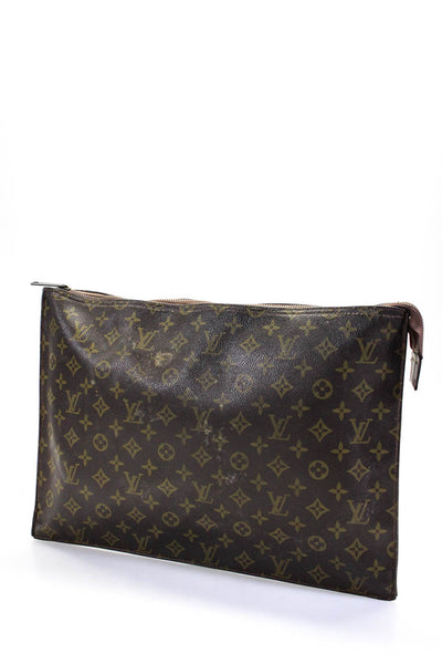 Louis Vuitton Unisex Large Monogrammed Canvas Travel Pouch Brown