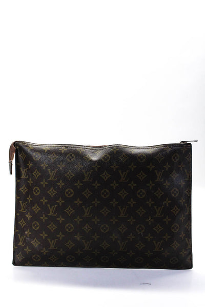 Louis Vuitton Unisex Large Monogrammed Canvas Travel Pouch Brown