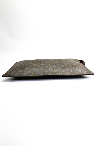 Louis Vuitton Unisex Large Monogrammed Canvas Travel Pouch Brown