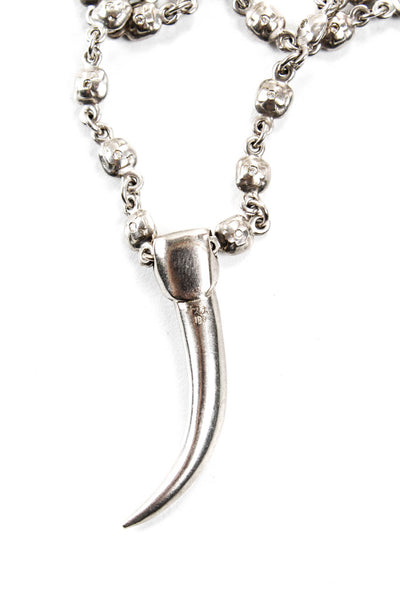 Loree Rodkin Womens 18KT White Gold Diamond Horn Pendant Choker Necklace