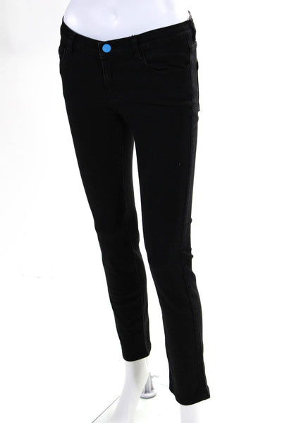 PERI.A Womens Zip Up Closure 5 Pocket Onyx Black Skinny Fit Jeans Size 26