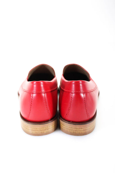 Everlane Womens The Modern Oxfords Loafers Red Size 5