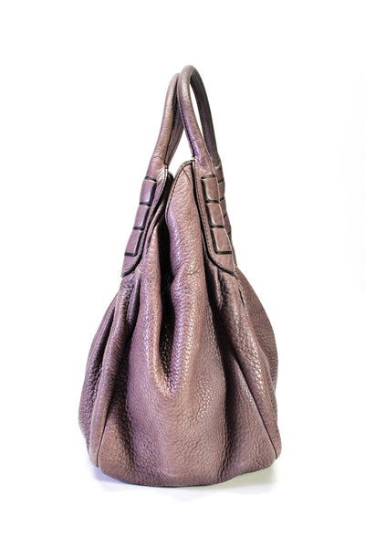 Tods Womens Leather Hobo Bag With Pleats Pink