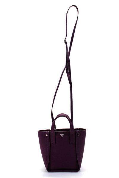 Fontana Milano Womens Tum Tum Mini Tote Handbag Purple