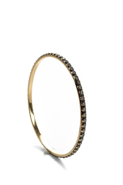 Armenta Womens Gold Tone Diamond Bangle Bracelet