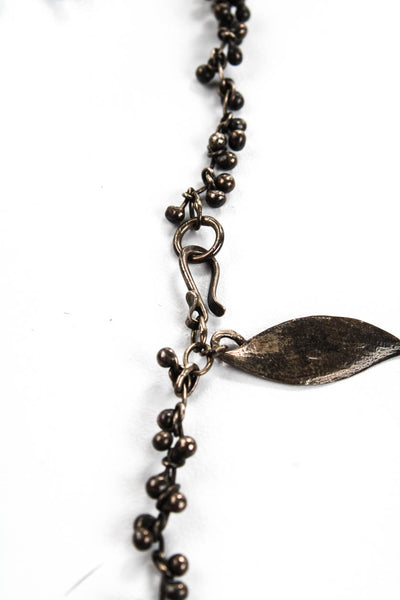 John Iversen Womens Sterling Silver Hook Back Beaded Vine Necklace