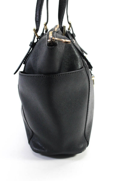 Michael Kors Women's Multi Pocket Adjustable Strap Zip Tote Handbag Black