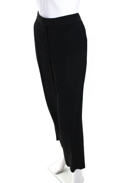 Donna Karan Womens High Waist Straight Leg Pants Black Size 10