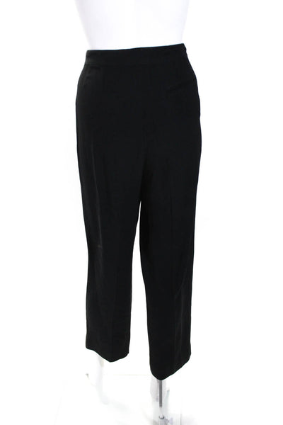 Donna Karan Womens High Waist Straight Leg Pants Black Size 10