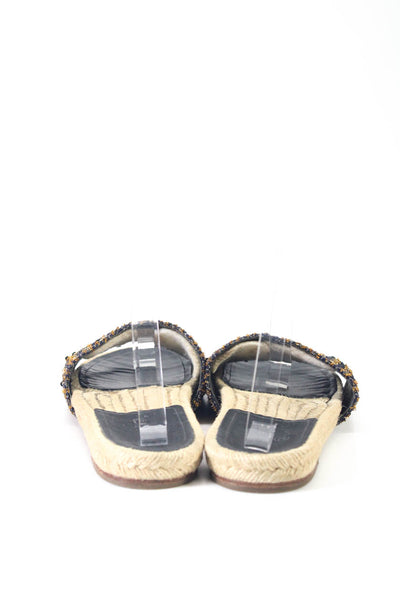 Chanel Women's Slides Beige Size 40