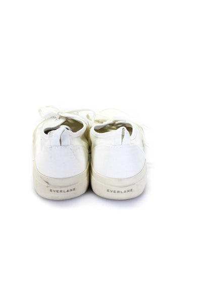 Everlane Womens Recycled Cotton The Forever Sneaker Tennis Sneakers White 9