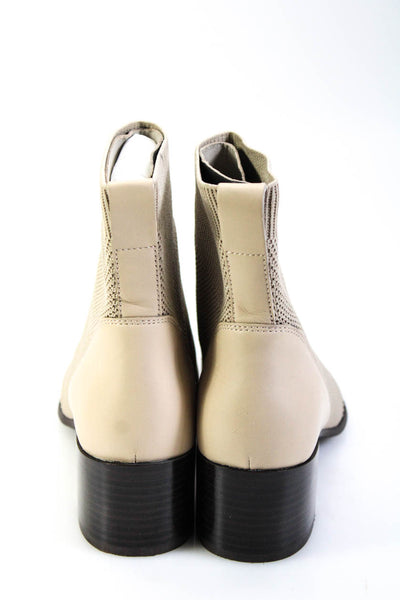 Everlane Womens Reknit Fabric Sock Boots Beige 7.5
