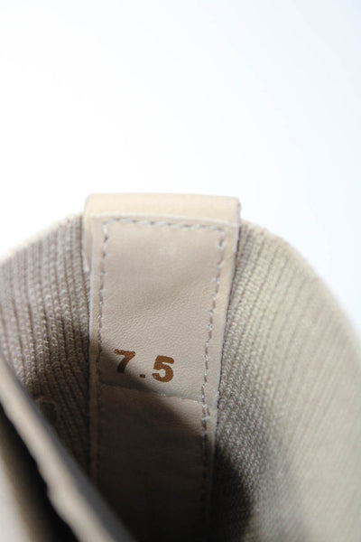 Everlane Womens Reknit Fabric Sock Boots Beige 7.5