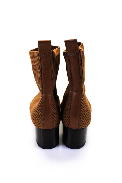 Everlane Womens Knit  Ankle Boots Brown 7