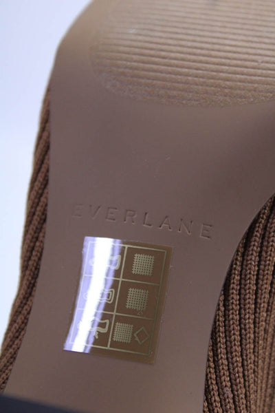 Everlane Womens Knit  Ankle Boots Brown 7