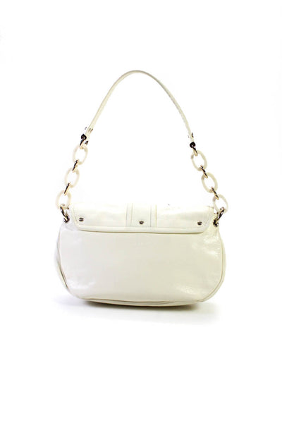 Kate Spade Leather Shoulder Bag Accent Loops White