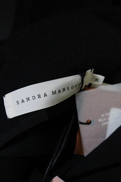 Sandra Mansour Womens Blazer Midi Dress with Crochet Gaudet  Black  Size 36