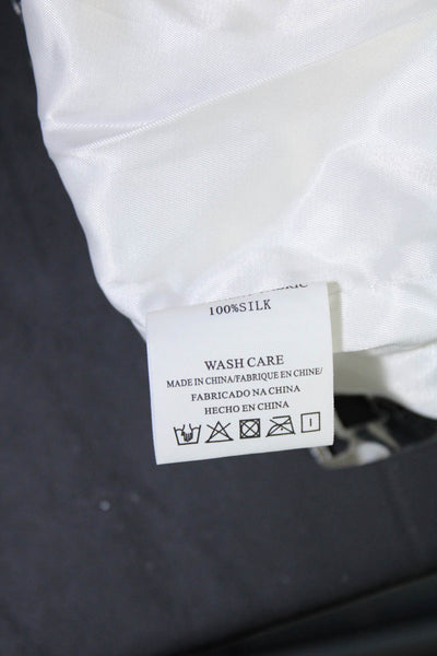 YUE QI QI Womens V Neck Laser Cut Dress  WHITE  Size S