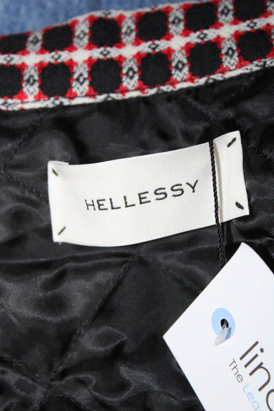 Hellessy Womens Akio Padded Denim Jacket with Sleeve Slits  Denim Tweed  Size 4/