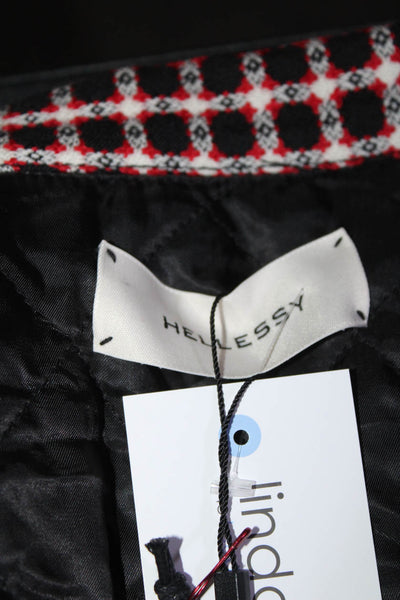 Hellessy Womens Akio Padded Denim Jacket with Sleeve Slits  Chocolate  Size 0/XS
