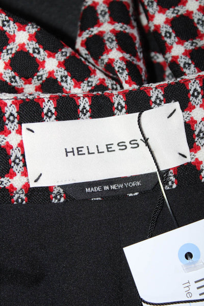 Hellessy Womens Sacha Ruffle Hem Pants  BLACK RED  Size 2