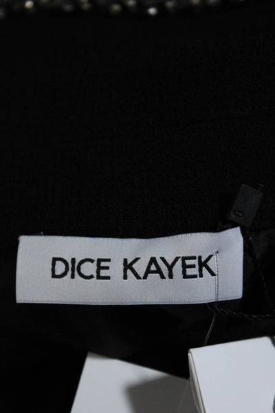 Dice Kayek Womens Crystal Collar Dress Black   Size 40
