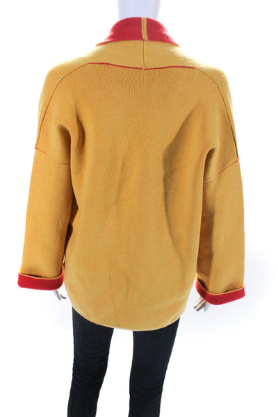 MIXIK Womens Whitney Reversible Cardigan  Yellow  Size S
