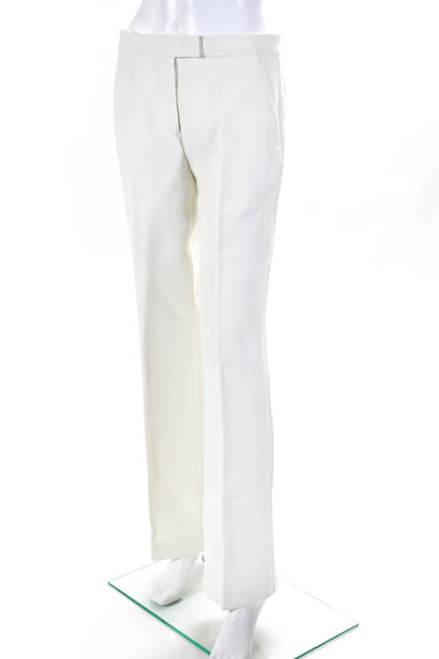 Giambattista Valli Womens NWT Cotton Crepe Pants in Ivory Size EUR 42