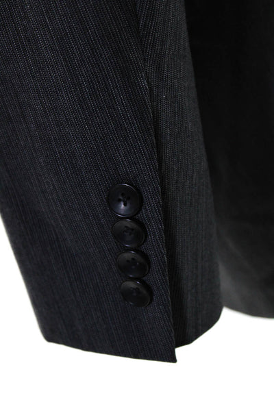 Hart Schaffner Marx Mens Two Button Blazer Jacket Black Size 46