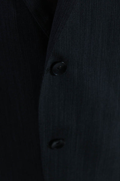 Hart Schaffner Marx Mens Two Button Blazer Jacket Black Size 46