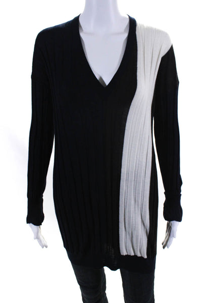 Plan C Womens Long Sleeve V-Neck Knit  RIB81  Size 40