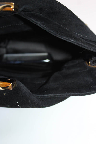 Bienen Davis Womens Kit Bracelet Bucket Tote Handbag w/ Swarovski Crystal Black