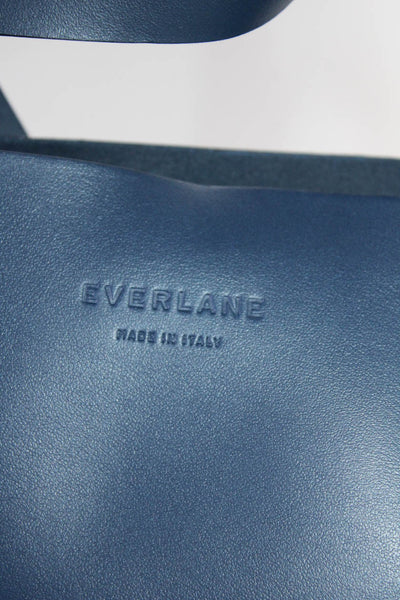Everlane Womens The Unlined Leather Market Tote Tote Navy Size OS