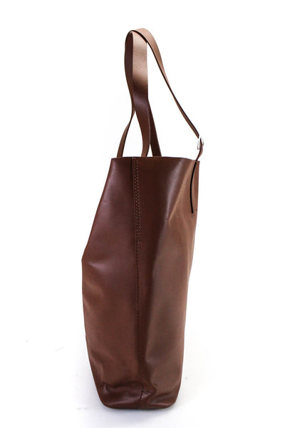 Everlane Womens The Unlined Leather Market Tote Tote Brown Size OS