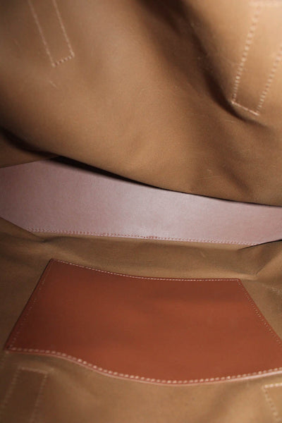 Everlane Womens The Unlined Leather Market Tote Tote Brown Size OS