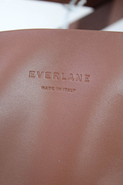 Everlane Womens The Unlined Leather Market Tote Tote Brown Size OS