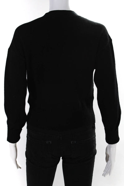 Everlane Womens The Cashmere Cropped Cardigan Sweater Black  Size XXS