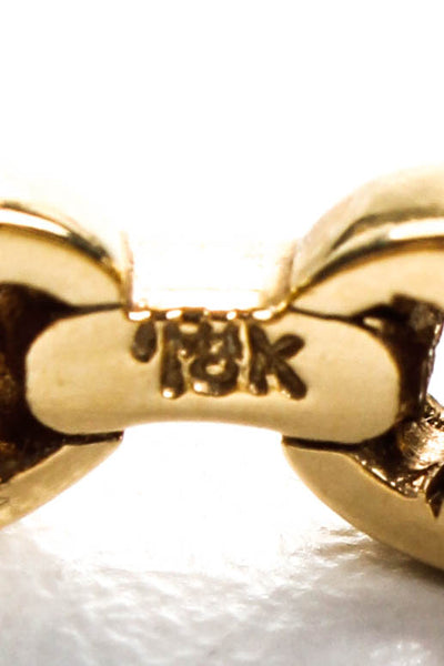 Hoorsenbuhs Womens 18kt Yellow Gold Black Diamond Dame Tri Link Ring Size 7