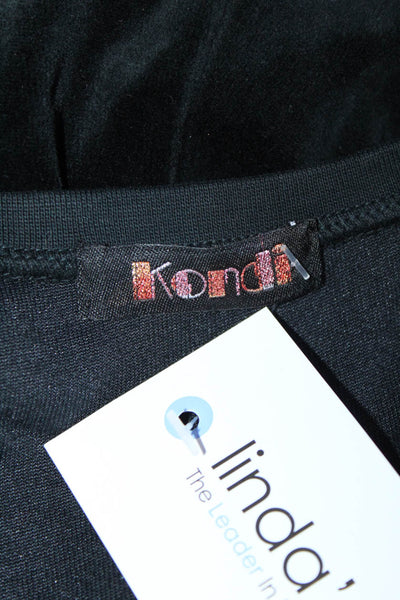 Suzie Kondi Womens Velour V Neck Jumpsuit Black Size XS