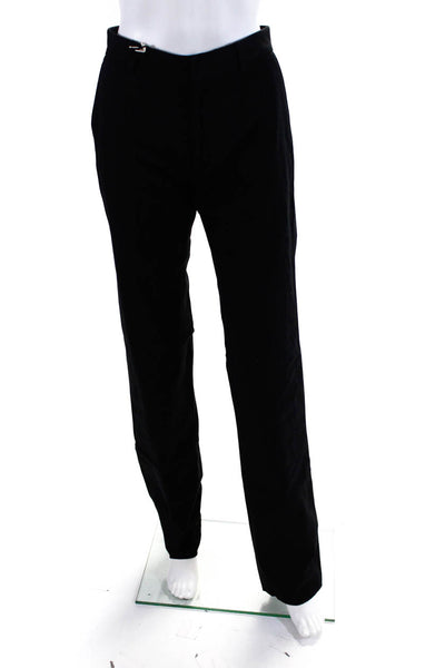 Versace Men's Mid Rise Straight Leg Vintage Dress Pants Black Size EUR 48