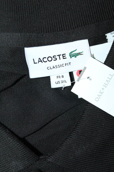 Lacoste Men's Classic Polo Shirt Black Size 3XL